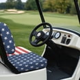 thumbnail image 4 of Yuyamidu American Flag Golf Cart Seat Covers for Club Car Seat Cover 4th of July Golf Cart Seat Backrest Covers Full Set of 2 Portable Travel Sports Cart Seat Cushion Accessories, 4 of 8