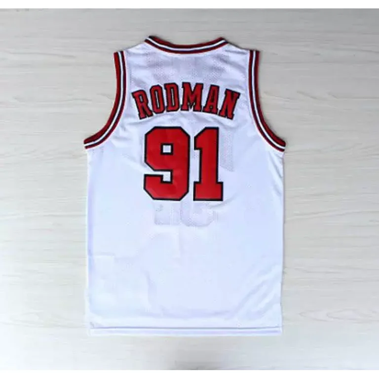 NBA Bulls 91 Dennis Rodman Blue Men Jersey
