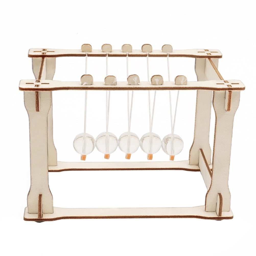 Balance Balls Newton Cradle Toy Wooden Diy Homework Experiment Model ...