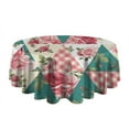 thumbnail image 5 of Pioneer Flower Floral Print Pattern Round Tablecloth 60"x60",Wrinkle Wipeable Table Cloth for Kitchen Dining Room Picnic Patio Party, 5 of 6