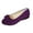 Purple, variant on Women's Bowknot Flats Casual Pointed Toe Ballet Flats Low Wedge Dressy Bridal Shoes Slip On Mary Jane Comfortable Shoes Black 8.5 Wide