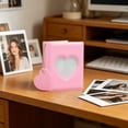 thumbnail image 4 of Mini Photo Album with Heart Cutout, Compact 4.33x3.35In Desktop Decor, Holds 3 Inch Prints, Perfect for Photocards Pictures and Small Keepsakes, Portable Lightweight Gift Ready, 4 of 6