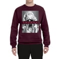 thumbnail image 2 of Wild Bobby, Marilyn Savage Bandana, Streetwear, Unisex Crewneck Graphic Sweatshirt, Maroon, Medium, 2 of 4