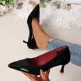 thumbnail image 5 of Vibrex Women's Low Heel Pumps Fashion Solid Color Shallow Mouth Pumps Shoes Pointed Toe Slip-on Classic Pumps for Partying Wedding, 5 of 6