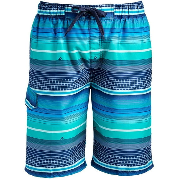 KANU SURF MEN'S SPRINT BLUE/GREEN SWIM TRUNKS/SHORTS MEDIUM