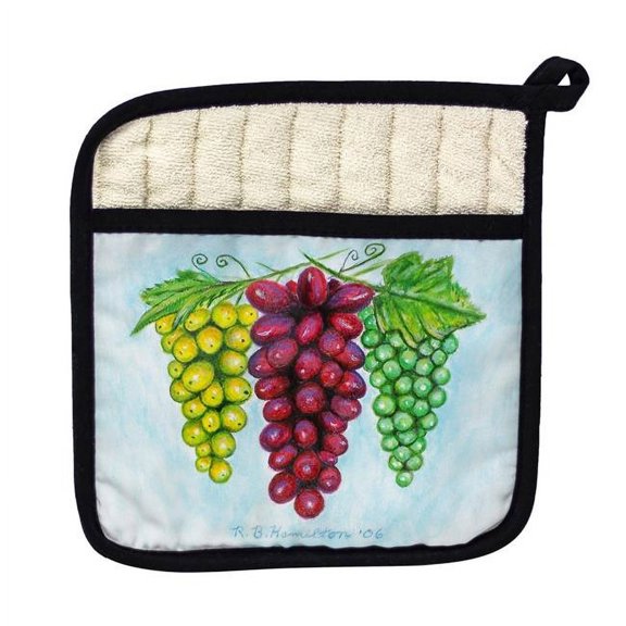 Betsy Drake PT041 Bunches of Grapes Pot Holder