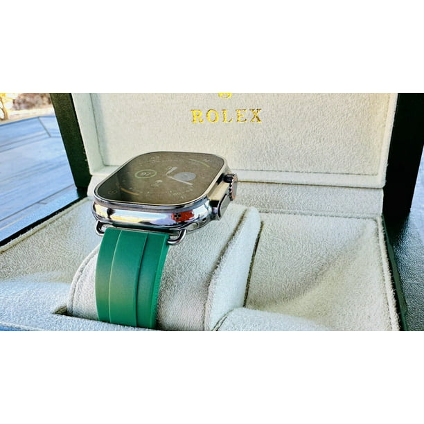 49mm Apple Watch Ultra 2 Titanium Diamond Polished with Rolex Oysterflex  Band