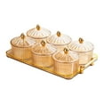 thumbnail image 3 of kowaku Dried Fruit Plate Appetizer Serving Tray, Luxury Divided Serving Dishes Candy Nuts Dish with Lid for Living Room Dried Fruit, 6 Round Discs, 3 of 9