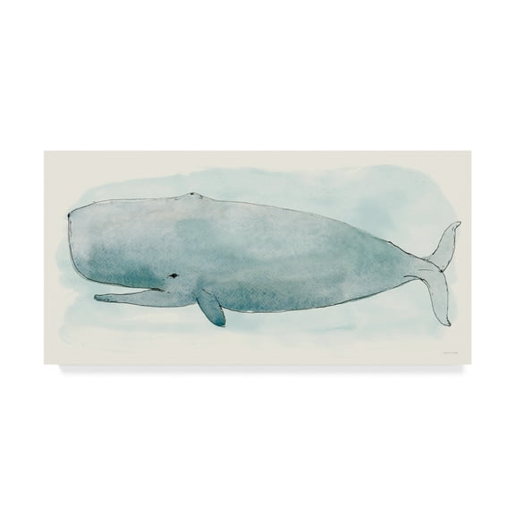 Trademark Fine Art 'Sea Life V Whale' Canvas Art by Sara Zieve Miller