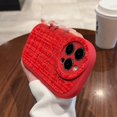 thumbnail image 1 of Funda de teléfono de tela peluda de felpa de invierno para iPhone 14, 11, 12, 13 Pro Max, XR, XS Max Plus, cubierta de celosía peluda estética suave a prueba de golpes Fivean unisex, 1 of 2