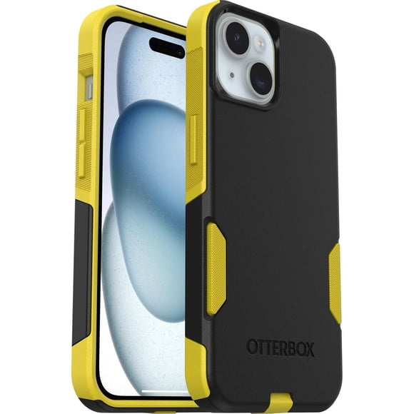 OtterBox iPhone 14 & iPhone 13 (Only) - Commuter Series Case - Night (Black & Yellow) - Slim & Tough - Pocket-Friendly - with Port Protection - Non-Retail Packaging