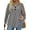 Dark-Grey, variant on WellSize Hoodies for Women Plus Size Long Sleeve Lightweight Sweatshirts Button Tunic Fall Tops V Neck Pullover