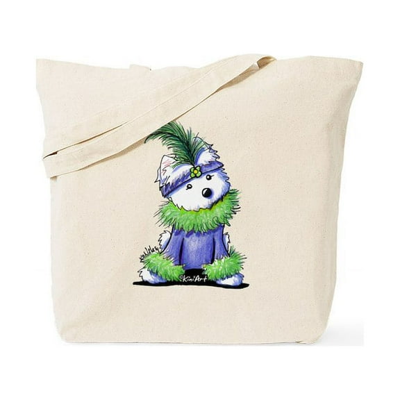 CafePress - Mardi Gras Westie Tote Bag - Unisex Canvas Tote Bag, Beige, 1-Piece