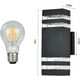 thumbnail image 2 of Apliques de pared para exteriores, luz de porche exterior impermeable negra, lámpara de pared moderna para patio arriba y abajo para puerta de entrada, balcón, garaje, jardín, aluminio + vidrio, 2 of 5