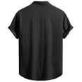 thumbnail image 6 of Bxsruta Men's Summer Casual Short Sleeve Button Front Shirt Lightweight Breathable Polyester Spandex, 6 of 7