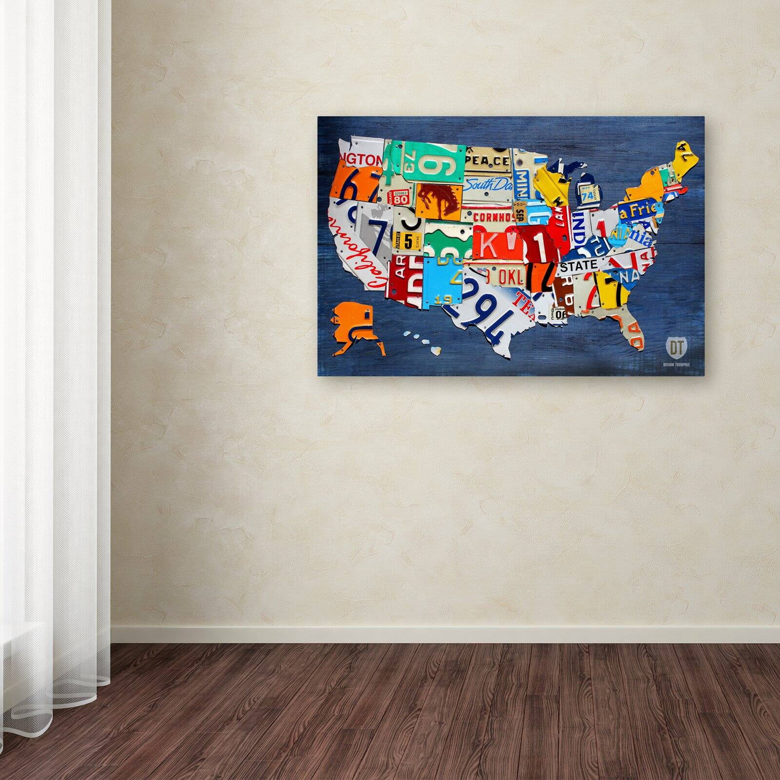 Trademark Fine Art 'USA Map' Canvas Art by Design Turnpike