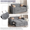 thumbnail image 5 of Oufan Soft Cushion Convertible Sofa Pull Bed for Two People to Sit On, 2-Seater Upholstery Couch for Living Room Apartment, Gray, 5 of 10