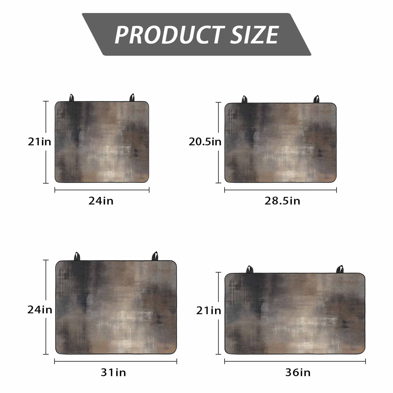 Brown Stove Top Cover for Electric Stove, Heat-proof & Non Slip Glass Top Stove Cover Protector, Modern Abstract Art Ombre Oil Painting Kitchen Flat Cooktop Rubber Mat 24x21 Inches
