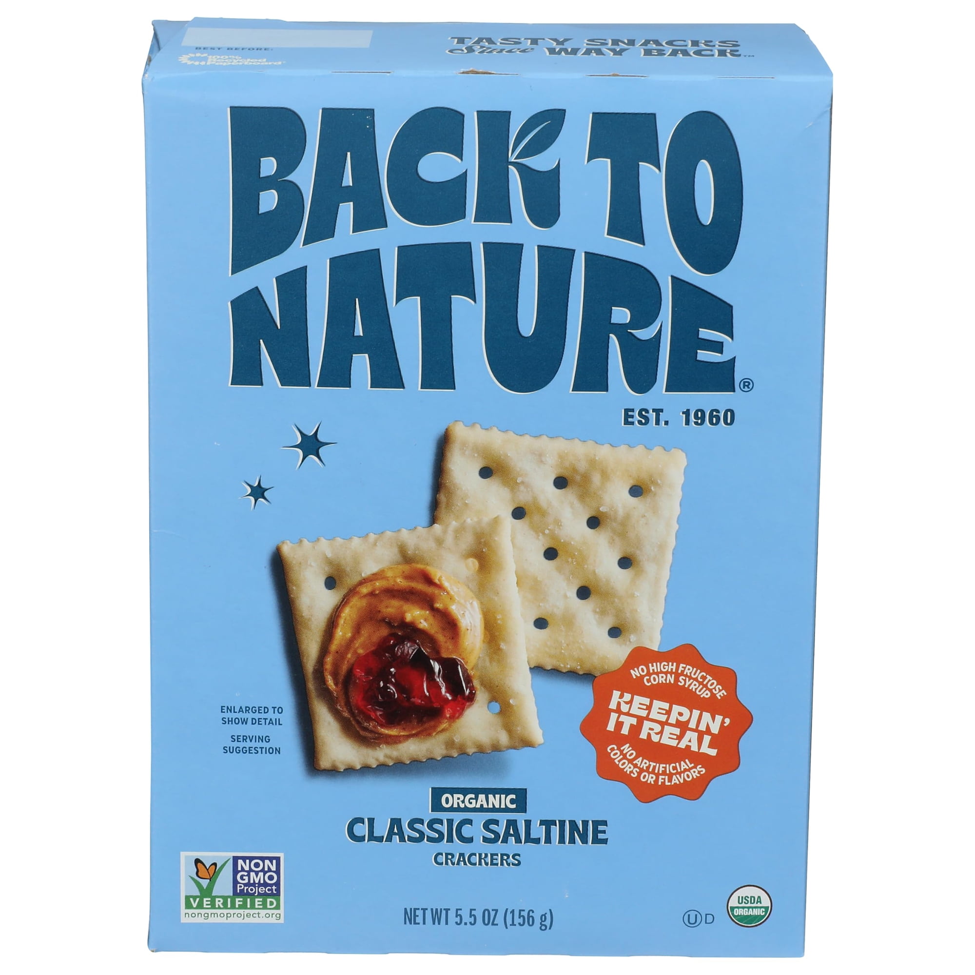 Back To Nature - Organic Classic Crackers Saltine - 5.5 Oz, Case of 6