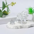 thumbnail image 4 of Hand Blown Glass Elephant Figurine, Crystal Animal Sculpture for Home Decor, Living Room Tabletop Accent, Gift for Elephant Lovers, Handcrafted Art Glass Collectible, 4 of 6