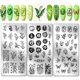 thumbnail image 1 of Juego de 3 placas para estampar uñas con diseño de flores, mariposas y rosas. Plantillas de acero inoxidable para decoración de uñas., 1 of 7