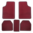 thumbnail image 1 of Safe Travel 27850 Universal Heavy Duty Rubber Car Mats with Edging, Burgundy, 1 of 5