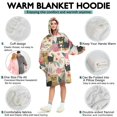 thumbnail image 5 of Wearable Oversized Blanket,Yorkie Dog and Pioneer Flower Wearable Blanket Hoodie for Adults,Cozy Hooded Blankets with Super Pockets,Super Warm Fuzzy Pullover for Women & Men, 5 of 6