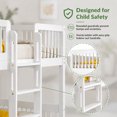 thumbnail image 6 of DTTRA Twin over Twin Convertible Bunk Bed with 2 Storage Drawers & Safety Handrails, White, 6 of 8