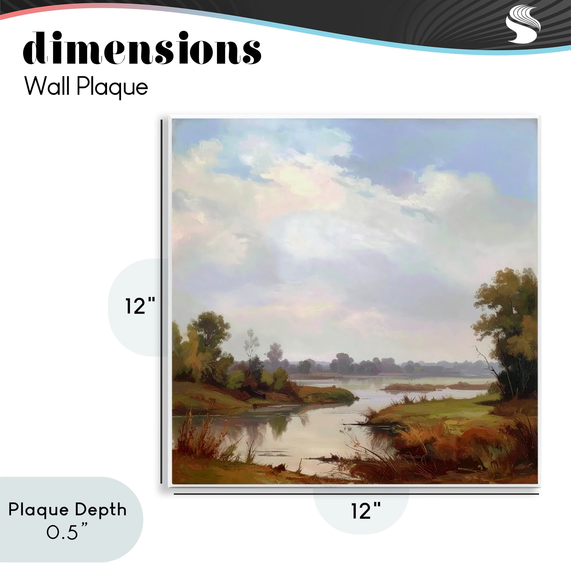Stupell Industries Riverside Grove Landscape Wall Plaque Art, design by Alonza Saunders