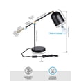 thumbnail image 4 of Aesthetic Metal Table Lamp, E26 Base, Adjustable Swing Arm, Max 60W, On/Off Switch, 4 of 7