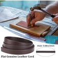 3 Roll Genuine Leather Strip 10mm Wide Flat Leather Cord 2mm Thick