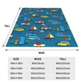 thumbnail image 3 of Balery Transportations with Buildings Manta de Felpa Suave y Acogedora – Cobija de Franela Aterciopelada para Cama, Lavable y Cálida para Sofá, Mascotas, Transpirable-80"x60", 3 of 7