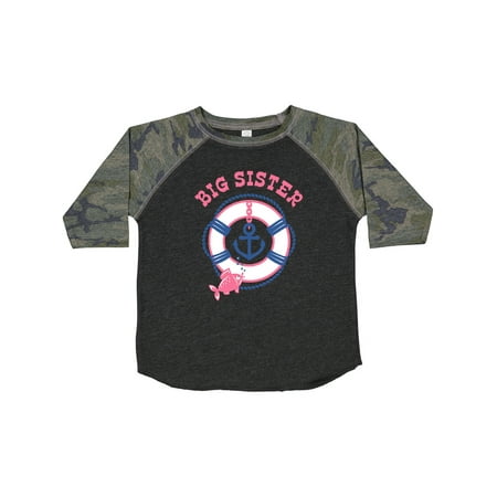 

Inktastic Nautical Big Sister Gift Toddler Toddler Girl T-Shirt