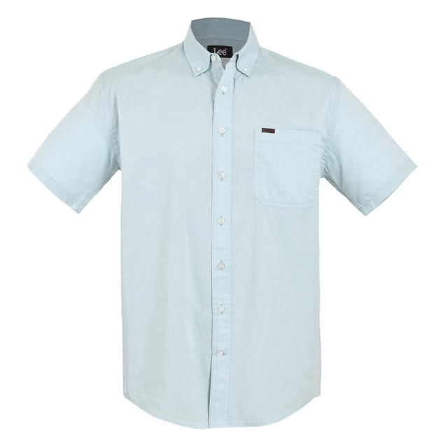 Camisa Casual Lee Manga Corta De Hombre S36 azul cielo G