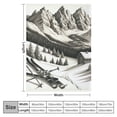 thumbnail image 4 of Orinice Winter Landscape Skiing Cabin Soft Fleece Blanket All Seasons Decor Gift Blanket 60x80in, 4 of 6