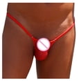 thumbnail image 3 of Prolriy sous-Vêtements String pour Hommes, Caleçons Ouverts Rouges, 3 of 3
