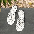thumbnail image 5 of Women Polka Dot Thin Strap Flat Thong Flip Flop Sandals White 7.5, 5 of 7