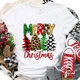 thumbnail image 2 of Camiseta de Feliz Navidad para mujer, camisetas de Hip Hop, ropa femenina con gráfico de dibujos animados, camisetas de manga corta Y2k a la moda, ropa estética, 2 of 5