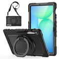 thumbnail image 2 of For Samsung Galaxy Tab S10 FE Plus Case 13.1 inch, 360 Rotating Shockproof Cover with Stand, Handle, Shoulder Strap (SM-X620/X6266), Black, 2 of 7