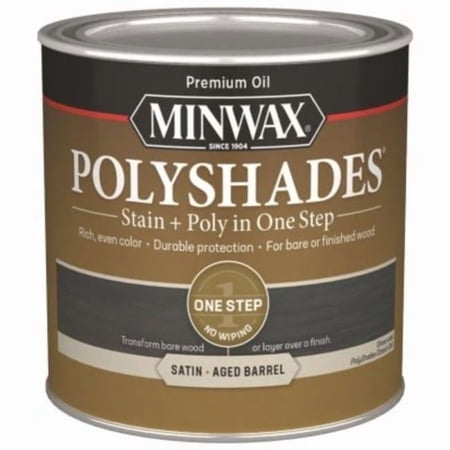 0.5 Pint Polyshades Stain & Poly Finish, Satin Aged Barrell