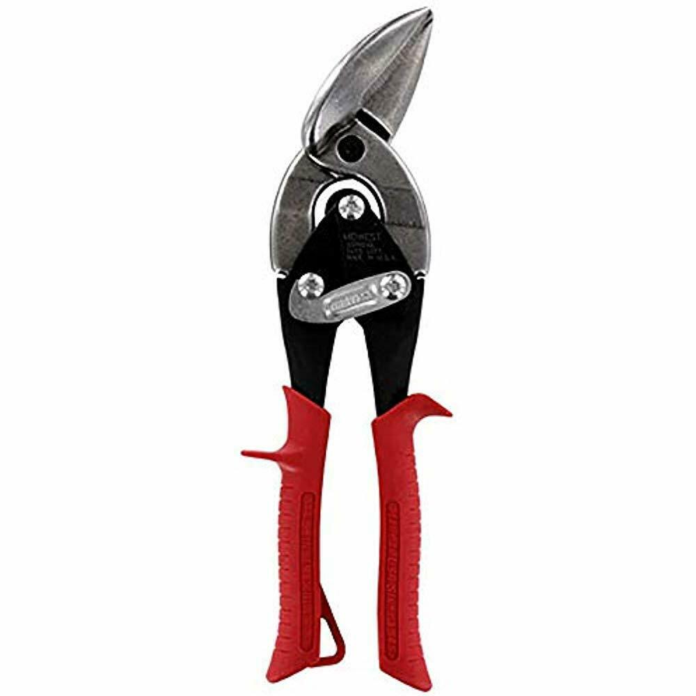 MIDWEST Aviation Snip Left Cut Offset Stainless Steel Cutting Shears With &