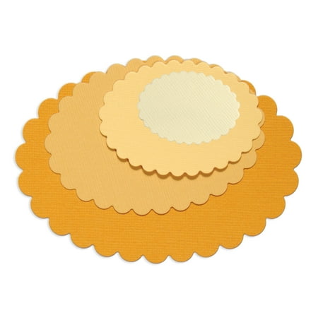 UPC: 0841182061942 | Sizzix Framelits Dies 4/Pkg-Scallop Ovals