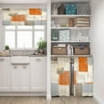 thumbnail image 4 of Orange Retro Valance Curtains for Living Room, Abstract Geometric Pattern Semi Sheer Kitchen Valances for Windows, Rod Pocket Short Window Treatment Decor, 52x18, 4 of 6