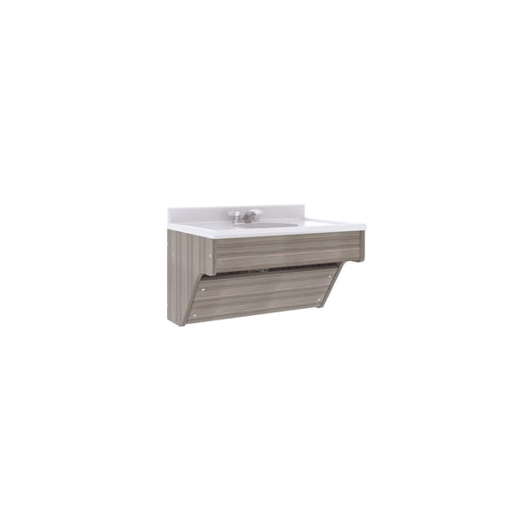 Little Corner Vanity - Ready to Assemble Single Bowl Sink Unit