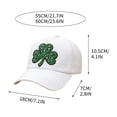 thumbnail image 2 of DAMAI Soft Baseball Hat Embroidered Dad Hat Four Leaf Clover Ireland Irish St Patrick's Men & Ladies Baseball Cap, 2 of 7