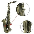 thumbnail image 4 of Saxofón Alta Calidad con Acabado Antiguo Curva Eb Mi Bemol Saxofón Alto Sax Abulón Shell Dominante Patrón Carve con Caso Guantes Paño de Limpieza Correas Cepillo de Grasa Maboto Saxofón, 4 of 6