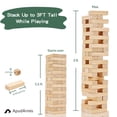 thumbnail image 4 of Apudarmis Juego De 54 Piezas De Madera De Pino Apilada Hasta 3 Pies De Madera De Pino Con Juego De Dados Y Marcador – Juego Clásico De Bloques Apilables Para Niños Y Adolescentes, 4 of 9