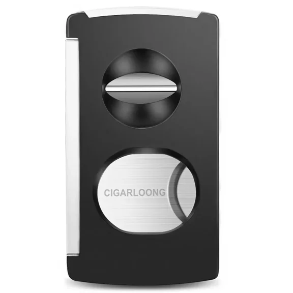 Stainless Steel Cigar Cutter Smooth Sharp Blade Multifunctional Cigar Flat V-Shaped Cutter Smoking Accessories for Business Gift