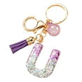 thumbnail image 3 of LYMAYTER Cute Pink Tassel Mug Accessory Initial Letter Charm Keychain - with Tassel, Heart - shaped Sequins, 3 of 7
