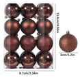 thumbnail image 3 of CHGBMOK 24pcs Small Christmas Ball 3cm /1.18 Inch Ornaments Shatterproof Mini Xmas Tree Balls Hanging Ball(Coffee), 3 of 6